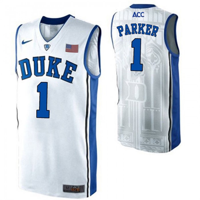 Male Jabari Parker Duke Blue Devils White NCAA High-School Basketball NBA Player Jersey