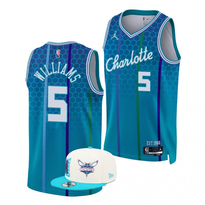 Duke Blue Devils Mark Williams Charlotte Hornets 2022 NBA Draft Blue City Edition Jersey
