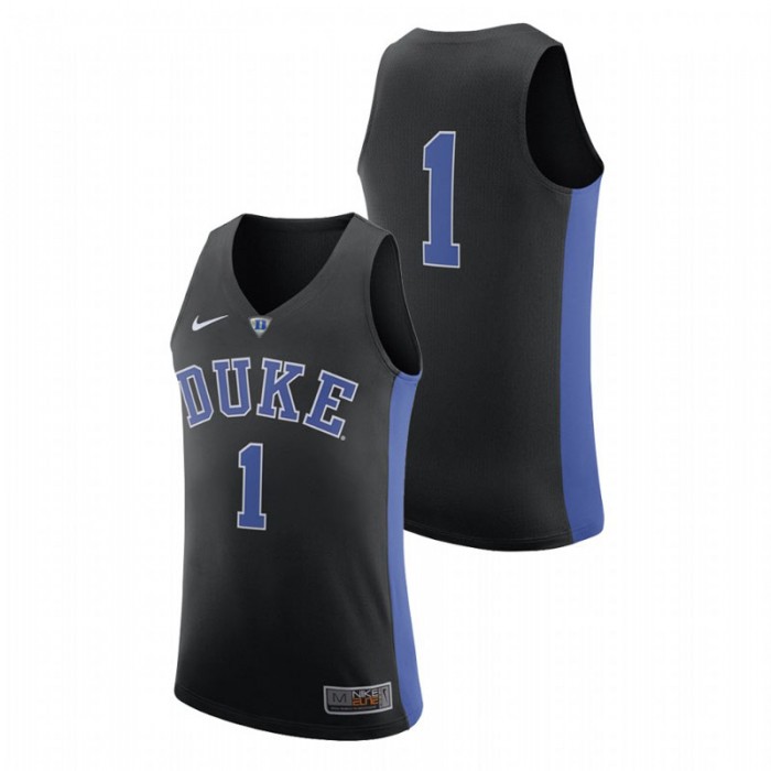 Men's Duke Blue Devils Black Authentic College Basketball Jersey