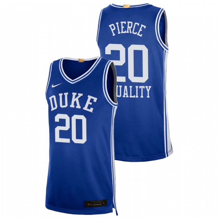 Cason Pierce Duke Blue Devils Equality Social Justice Authentic Limited Basketball Blue Jersey For Men