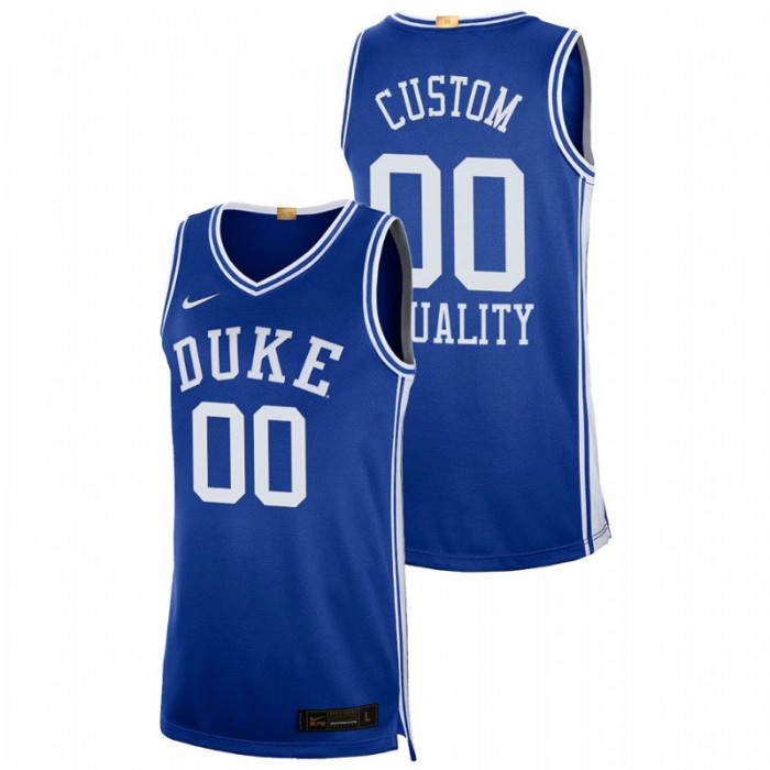 Custom Duke Blue Devils Equality Social Justice Authentic Limited Basketball Blue Jersey For Men