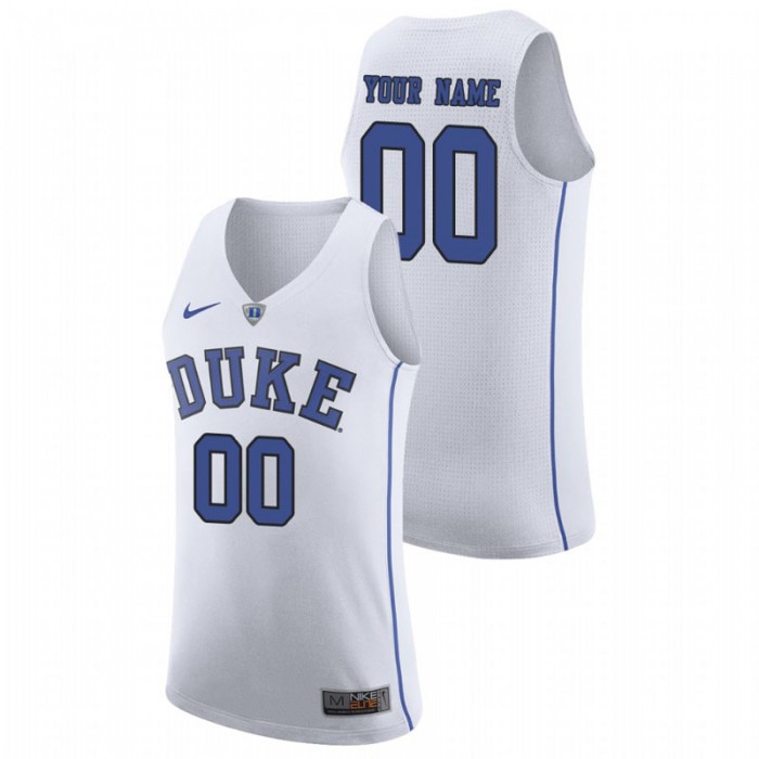 Duke Blue Devils College Basketball White Custom Authentic Jersey For Men