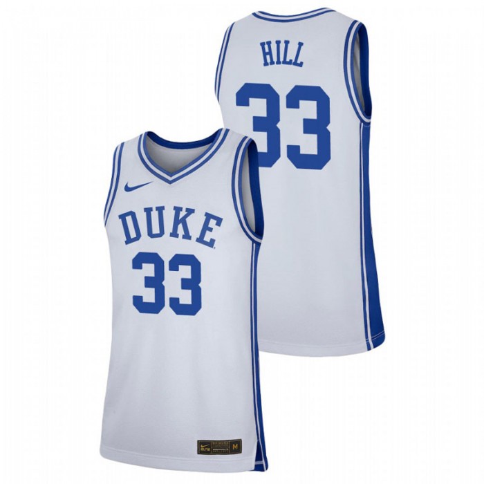 Duke Blue Devils Grant Hill Jersey Basketball White Replica For Men
