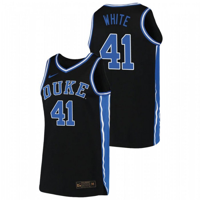 Duke Blue Devils Replica Jack White College Basketball Jersey Black For Men