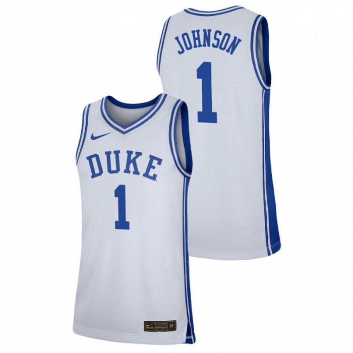 Duke Blue Devils Jalen Johnson Jersey Basketball White Replica For Men