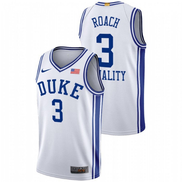 Jeremy Roach Duke Blue Devils Equality BLM Social Justice Basketball White Jersey For Men