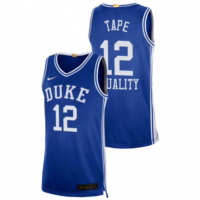 Patrick Tape Duke Blue Devils Equality Social Justice Authentic Limited Basketball Blue Jersey For Men