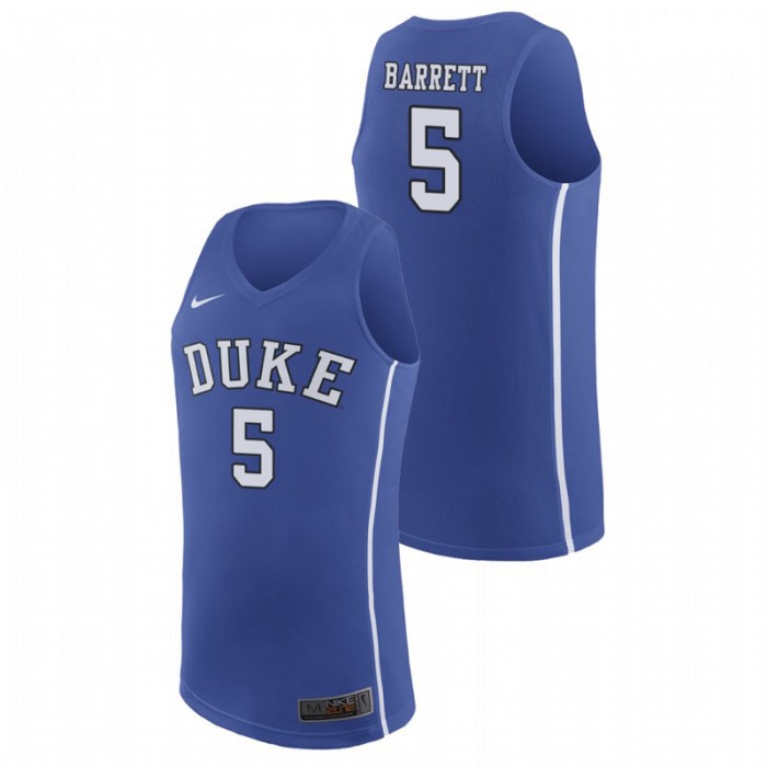 Duke Blue Devils College Basketball Royal RJ Barrett Authentic Jersey For Men