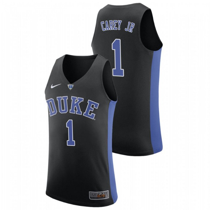 Duke Blue Devils College Basketball Black Vernon Carey Jr. Replica Jersey For Men