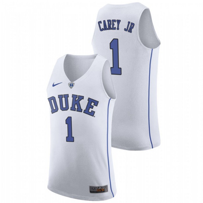 Duke Blue Devils College Basketball White Vernon Carey Jr. Replica Jersey For Men