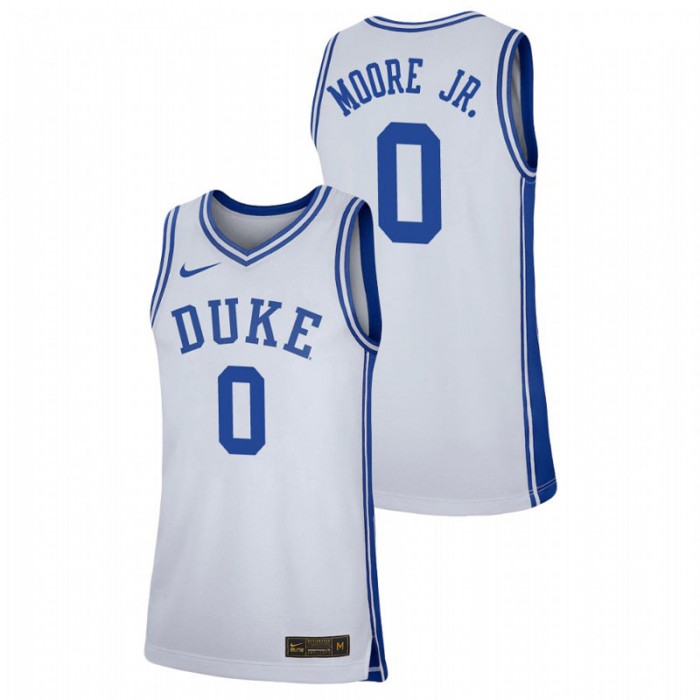 Duke Blue Devils Wendell Moore Jr. Jersey Basketball White Replica For Men