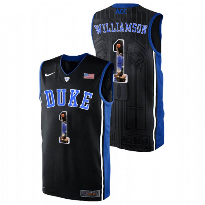 Duke Blue Devils College Basketball Black Zion Williamson Player Art Jersey For Men