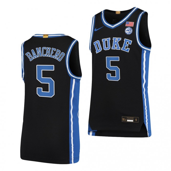 Paolo Banchero Jersey Duke Blue Devils 2021-22 College Basketball Limited Jersey-Black