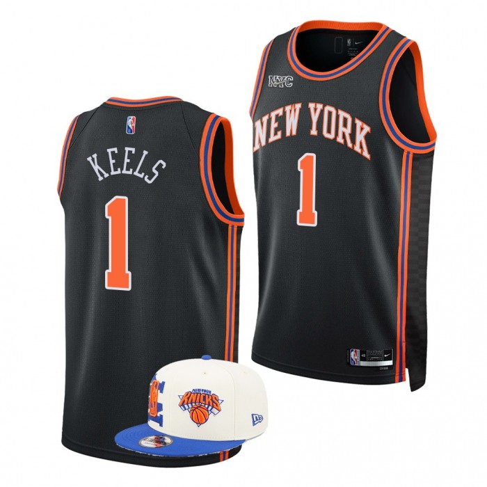 Duke Blue Devils Trevor Keels 2022 NBA Draft New York Knicks Black City Edition Jersey