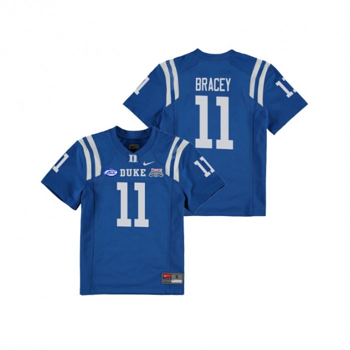 Duke Blue Devils Scott Bracey 2018 Independence Bowl College Football Royal Jersey Youth