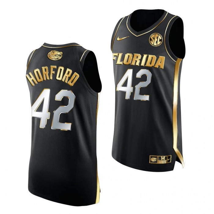 Al Horford #42 Florida Gators Golden Edition NBA Alumni Black Jersey
