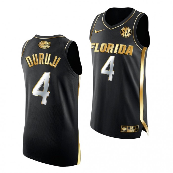 Anthony Duruji #4 Florida Gators 2021-22 Golden Edition Authentic Black Jersey