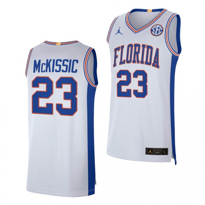 Brandon McKissic #23 Florida Gators 2021-22 Elite Limited College Basketball White Jersey