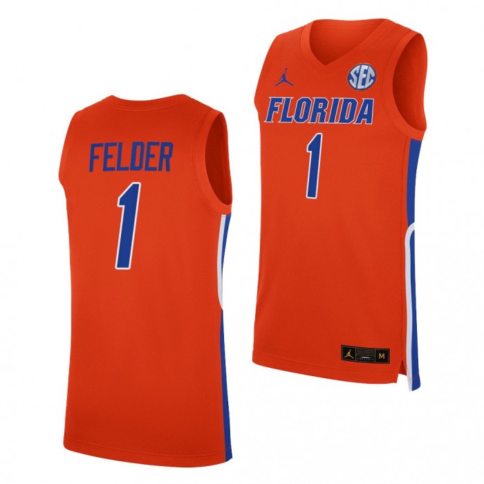 Florida Gators C.J. Felder #1 Orange Replica Jersey 2021-22 College Basketball