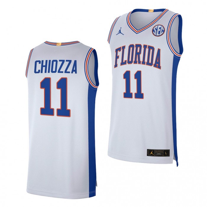 Chris Chiozza #11 Florida Gators Elite Limited NBA Alumni White Jersey