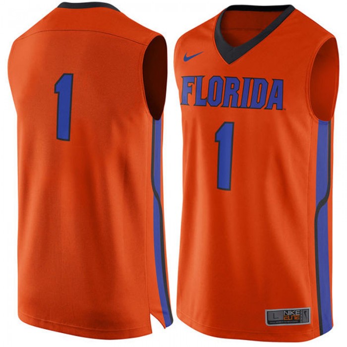 Florida Gators #1 Orange Basketball For Men Jersey