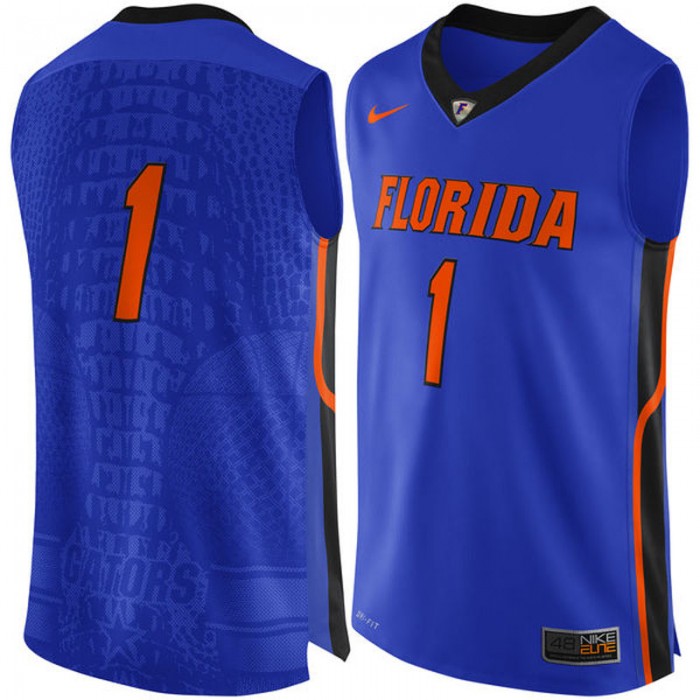 Florida Gators #1 Royal Blue Basketball For Men Jersey