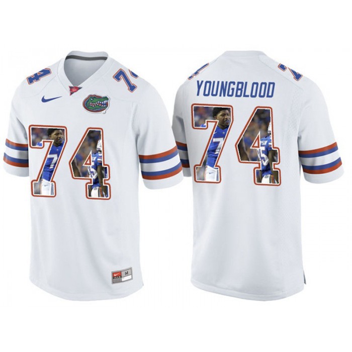 Florida Gators Jack Youngblood White College Football Premier Jersey Printing Player Portrait