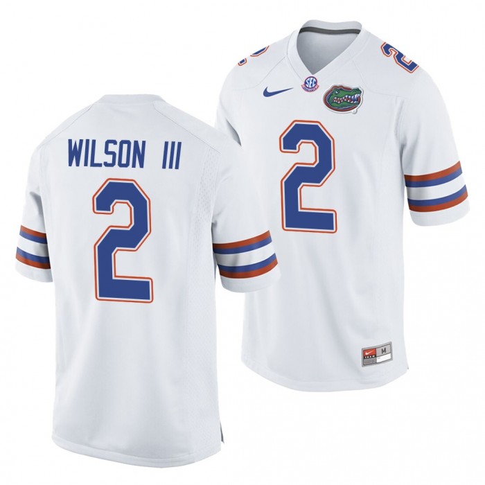 Eugene Wilson III Florida Gators College Football White 2022 2 Jersey Men