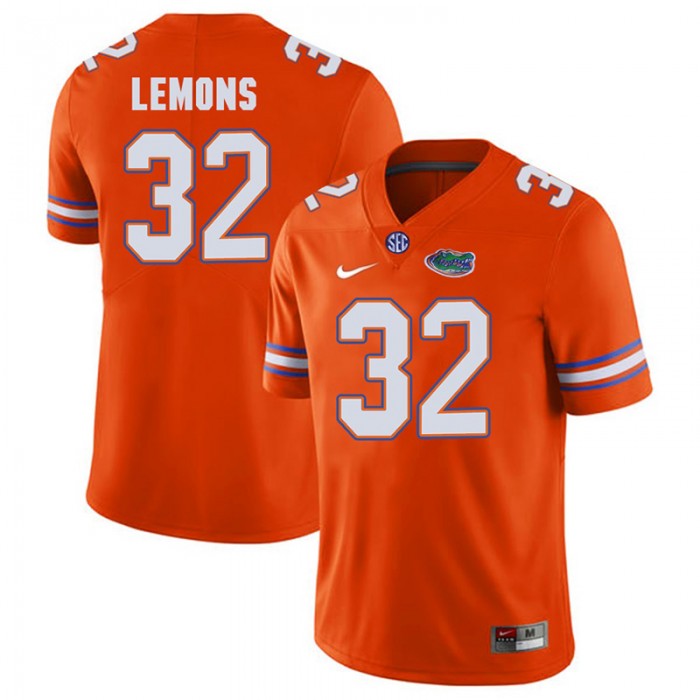 Florida Gators #32 Orange College Football Adarius Lemons Player Performance Jersey