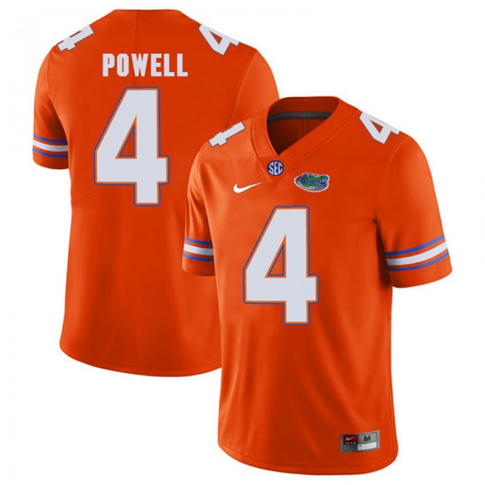 Florida Gators #4 Orange College Football Brandon Powell Player Performance Jersey