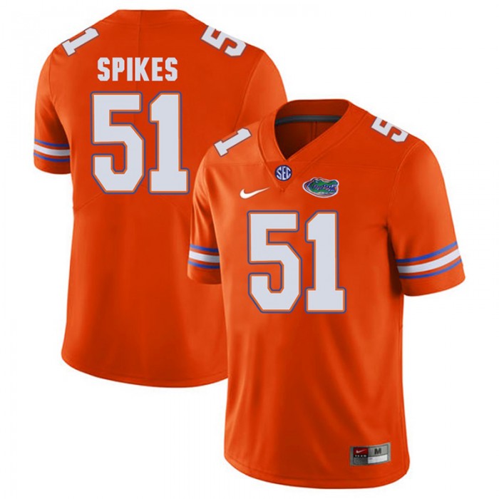 Florida Gators #51 Orange College Football Brandon Spikes Player Performance Jersey
