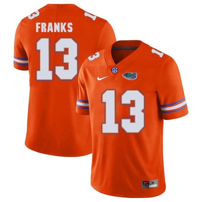 Florida Gators #13 Orange College Football Feleipe Franks Player Performance Jersey