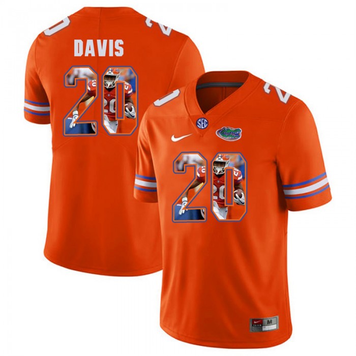 Florida Gators Football Orange College Malik Davis Jersey