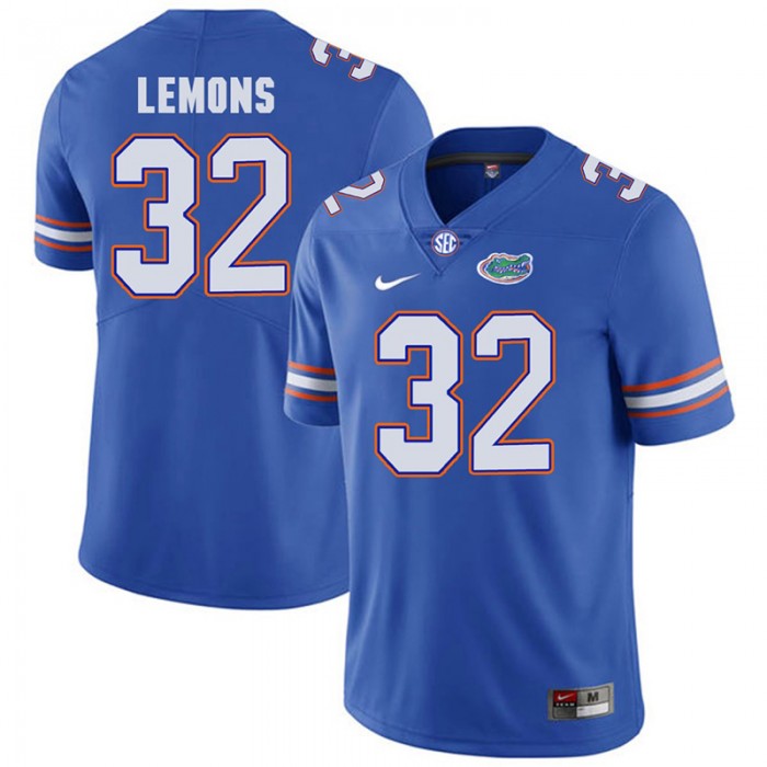 Florida Gators #32 Royal Blue College Football Adarius Lemons Player Performance Jersey