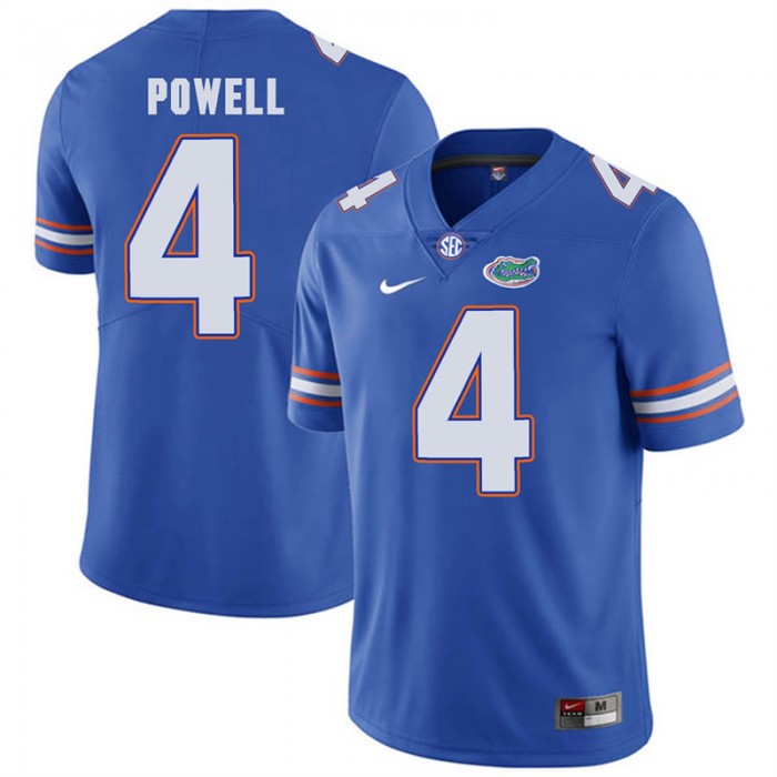 Florida Gators #4 Royal Blue College Football Brandon Powell Player Performance Jersey