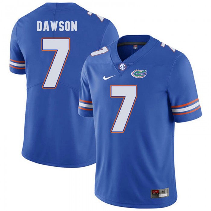 Florida Gators #7 Royal Blue College Football Duke Dawson Player Performance Jersey
