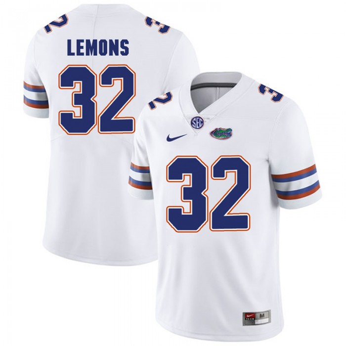 Florida Gators #32 White College Football Adarius Lemons Player Performance Jersey