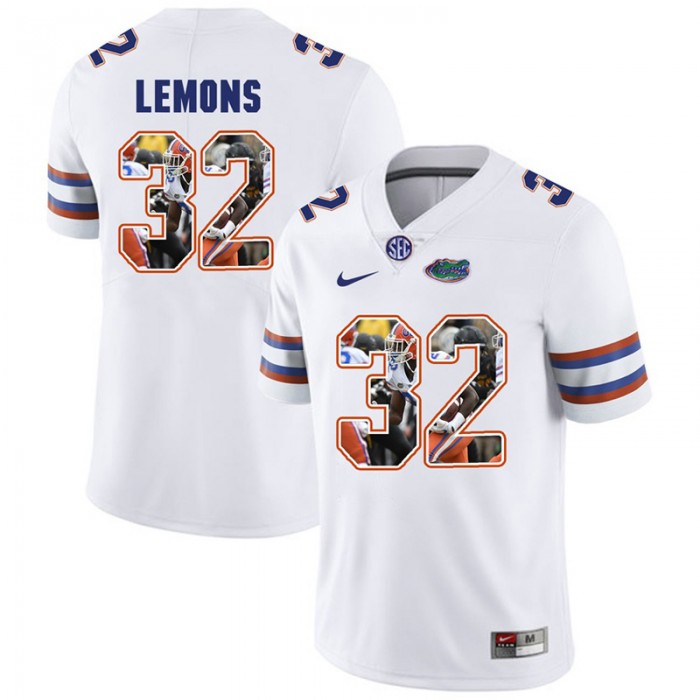 Florida Gators Football White College Adarius Lemons Jersey