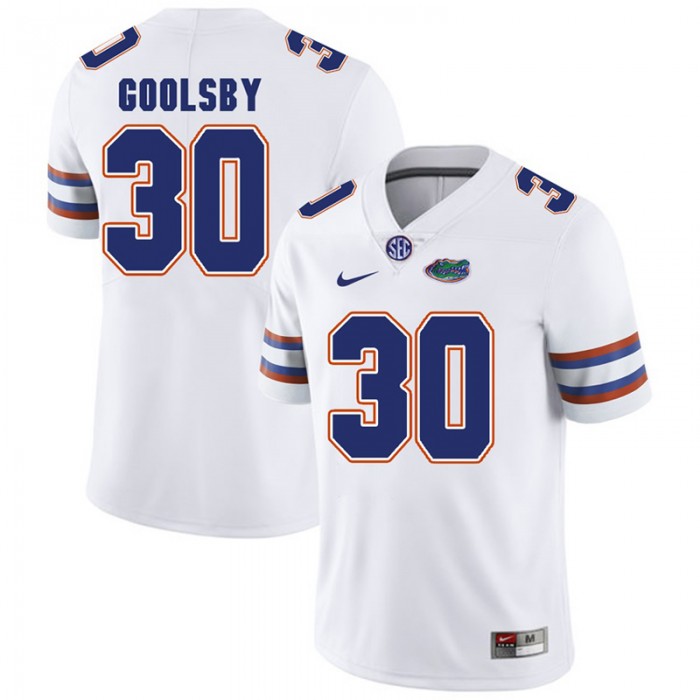 Florida Gators #30 White College Football DeAndre Goolsby Player Performance Jersey