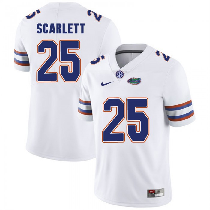 Florida Gators #25 White College Football Jordan Scarlett Player Performance Jersey