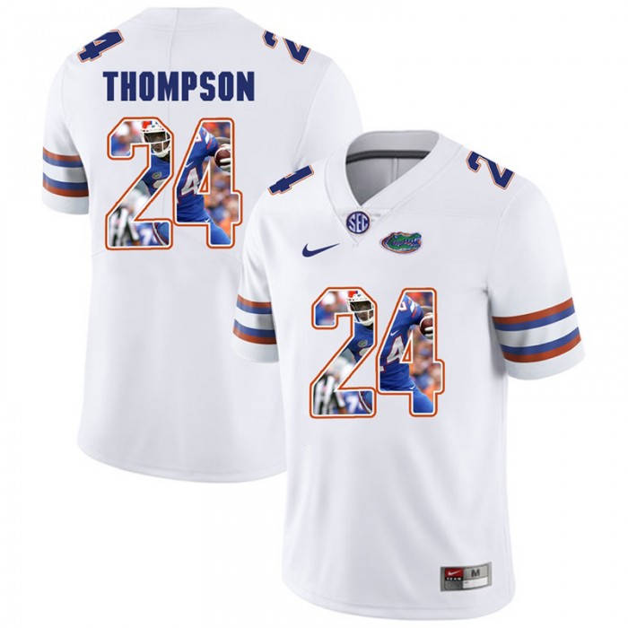 Florida Gators Football White College Mark Thompson Jersey