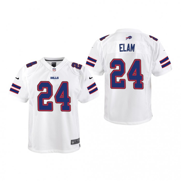 Kaiir Elam #24 Buffalo Bills 2022 NFL Draft White Youth Game Jersey Florida Gators
