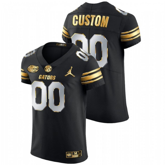 Custom Florida Gators Golden Edition Black Authentic Jersey