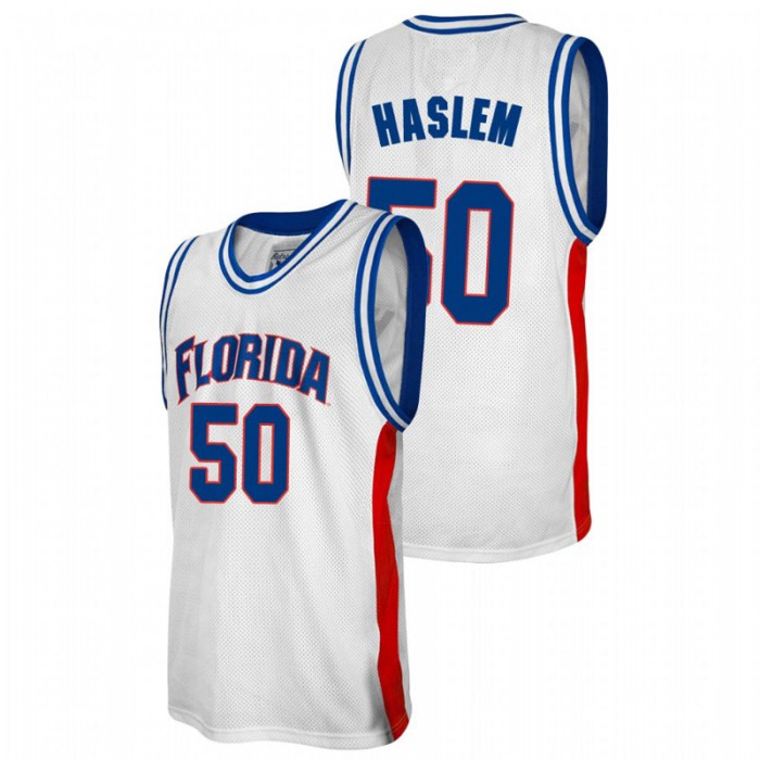 Florida Gators Udonis Haslem Jersey College Baketball White Alumni For Men
