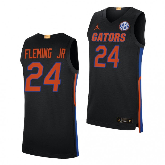 Florida Gators Phlandrous Fleming Jr. #24 Black College Basketball Jersey 2021-22 Elite Limited