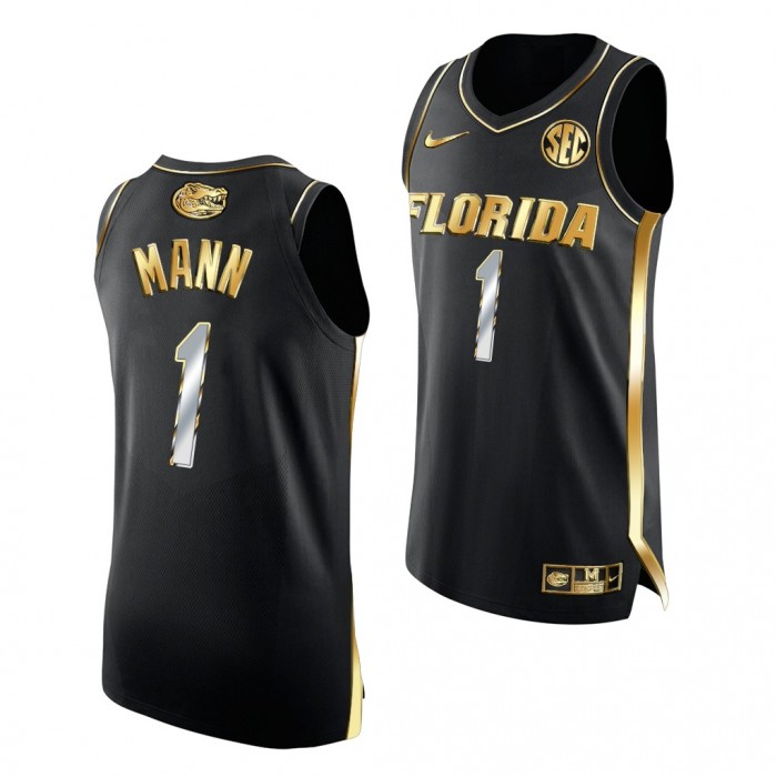 Tre Mann #1 Florida Gators Golden Edition NBA Alumni Black Jersey
