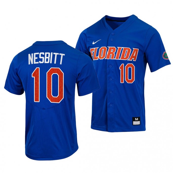 Tyler Nesbitt Florida Gators 2022 College Baseball Men Jersey-Royal