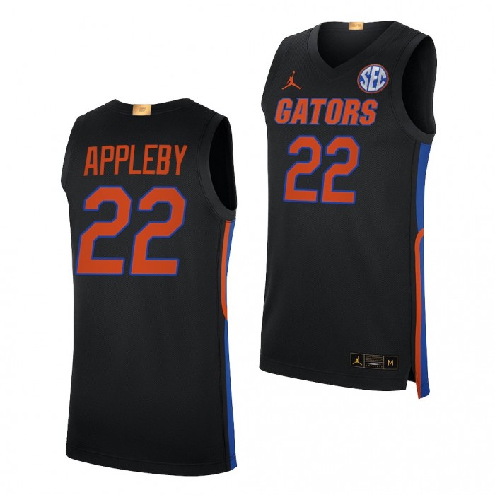Florida Gators Tyree Appleby #22 Black College Basketball Jersey 2021-22 Elite Limited