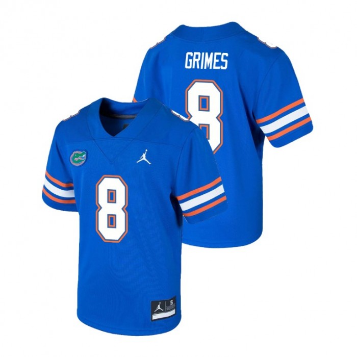 Trevon Grimes Youth Florida Gators Royal Game College Football Jersey