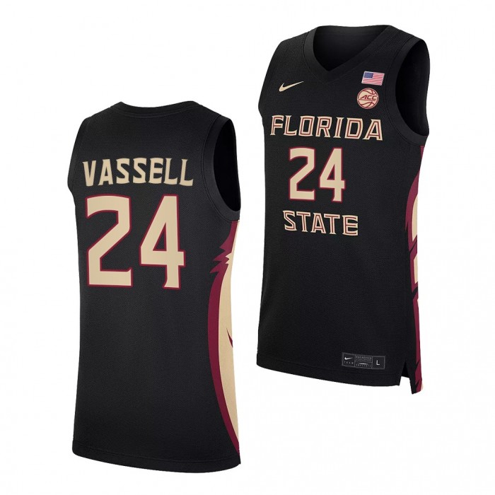 Florida State Seminoles Devin Vassell #24 Black College Basketball Uniform NBA Alumni Jersey
